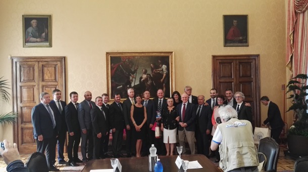 La foto di gruppo di tutti i partecipanti dell'incontro ufficiale al Rettorato dell'Universita' di Torino il 20.09.2018