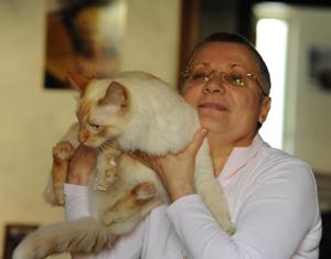 Зоя Суровцева и ее кот Фьокко